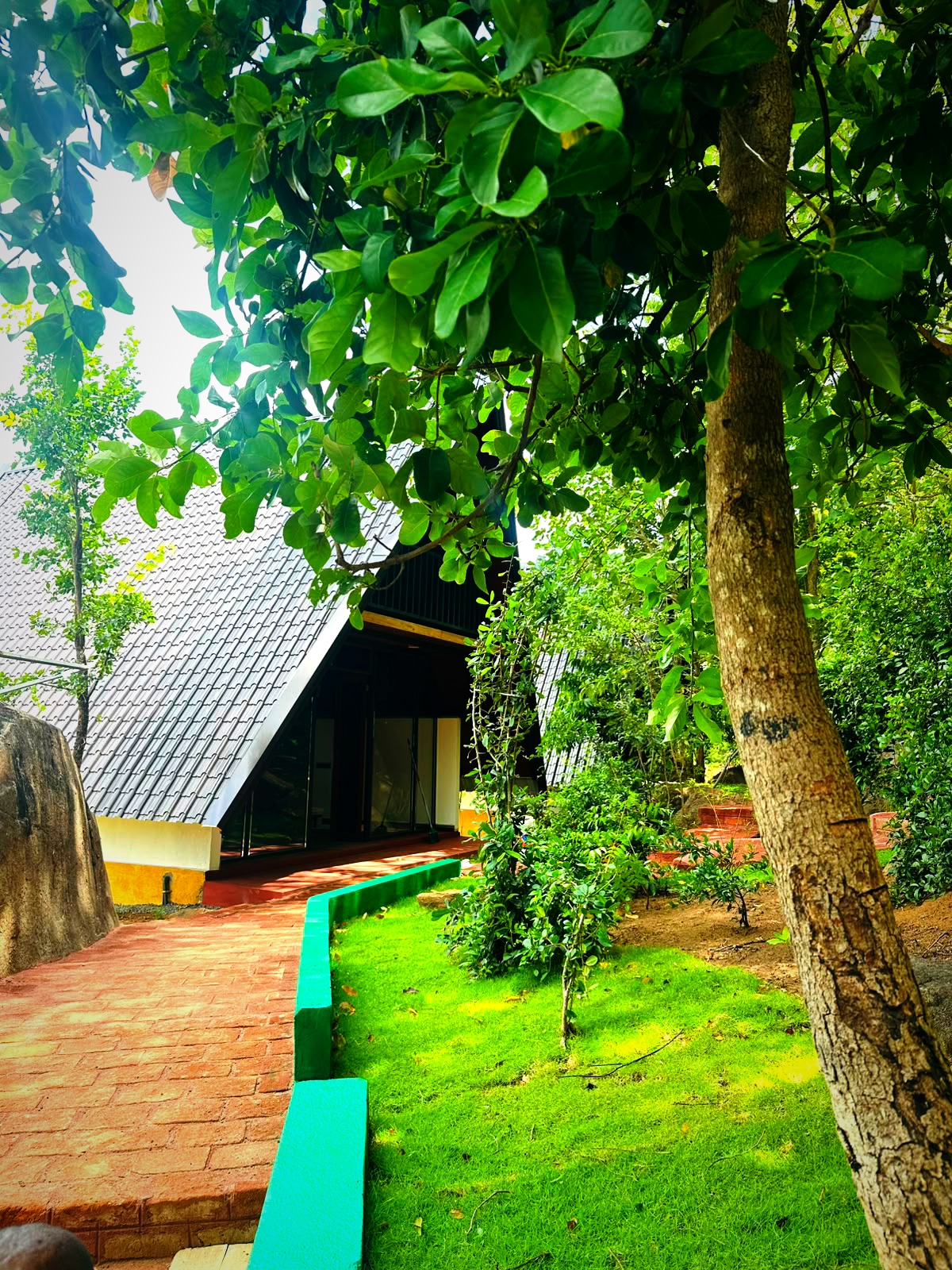 Dambulla Tiger Rock A-Frame Cabin Exterior