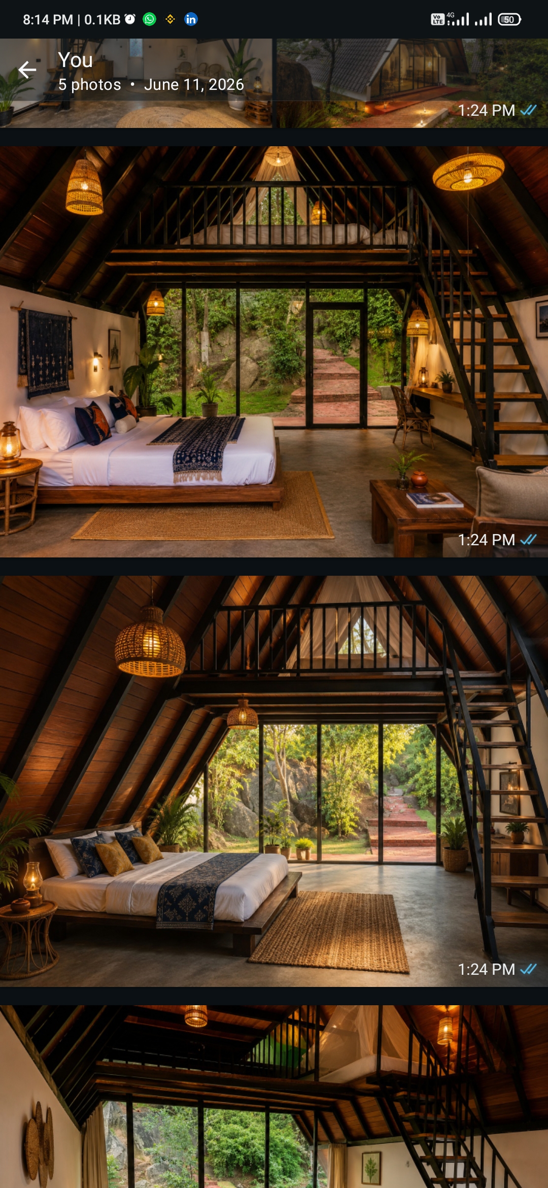 The Sigiriya View Chalet Boho Double Bed Deck